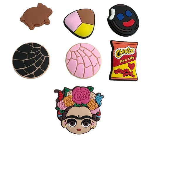 Mexican Concha Sweet Bread Hot Cheetos Shoe Charms Jibbitz New Lot of 10 - Picture 3 of 5